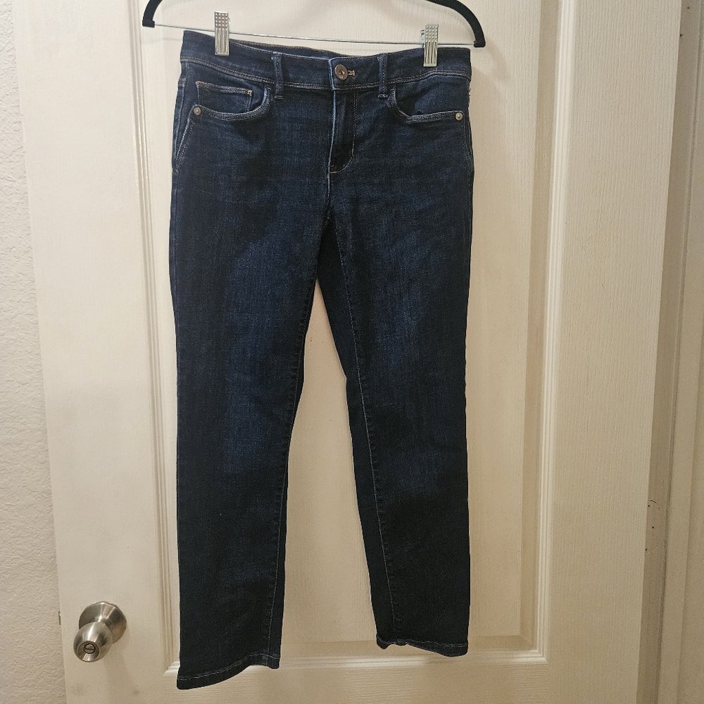 J Jill j. denim brand authentic fit slim ankle women's size 4 blue jeans pants